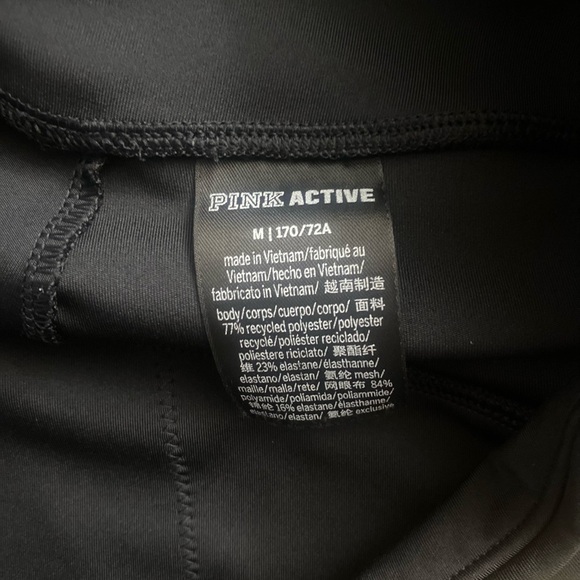 ❤️☀️Pink Victoria Secret Active Yoga Stretch Colorful Black Capris - Picture 4 of 9